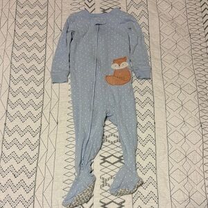 Carter's Light Blue Fox Footed One Piece